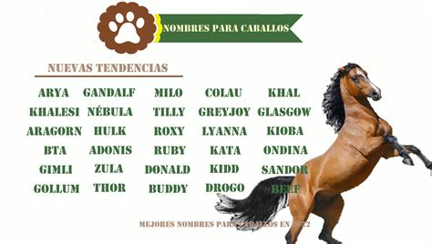 nombres para caballos
